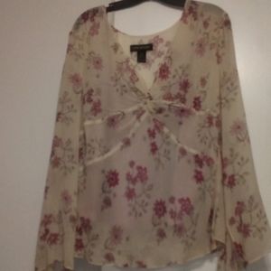 Two-piece twist front blouse